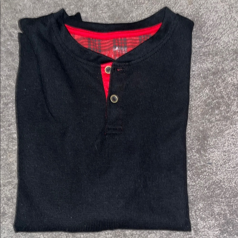 Black Thermal Spyder long sleeve Shirt Size Large